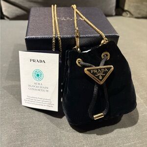 NWT Prada Black Velvet Mini Bag